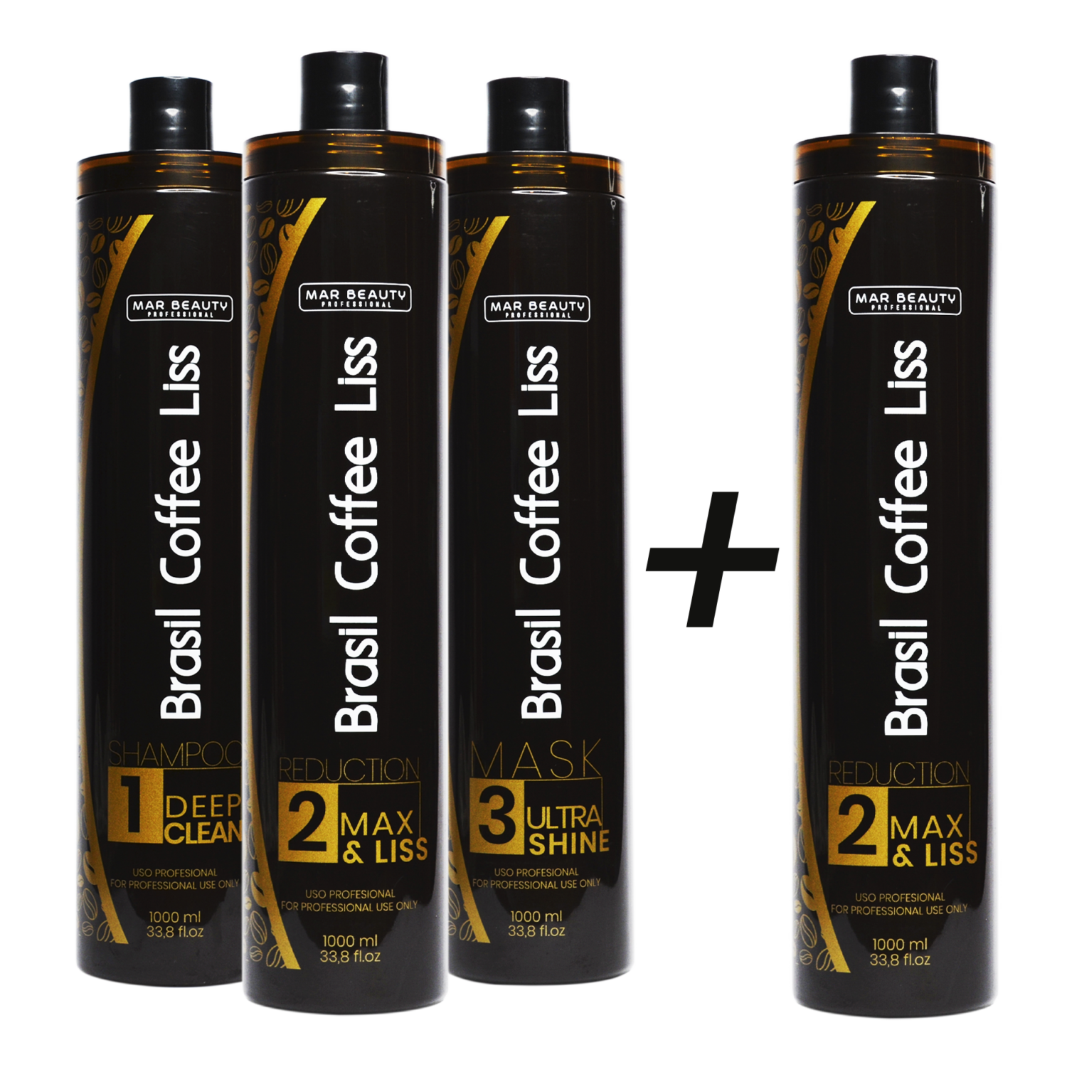 Kit Brasil Coffee Liss + Paso 2 / 1000 ml. Marbeauty